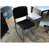 Image 2 : 8 BLACK STACKING SIDE CHAIRS