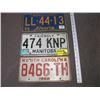 Image 1 : MANITOBA LICENCE PLATE, & '73 ALBERTA LICENCE PLATE & 1968 NORTH CAROLINA LICENCE PLATE