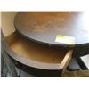 Image 2 : ROUND DRUM TOP 4 LEG OCCASIONAL TABLE