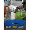 Image 1 : BOX OF MISC. VASES, WATER FILTER, ETC.