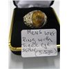 Image 2 : MENS 10KT RING WITH TIGER EYE STONE, 5.5GR, SZ 9.5