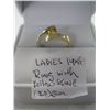 Image 2 : LADIES 14KT RING WITH YELLOW STONE, 3.5 GR, SZ 5