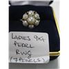 Image 2 : LADIES 9KT PEARL RING, SZ. 7