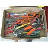 Image 2 : BOX OF MISC. TOOLS, CUTTERS, WIRE SNIPPERS, ETC.