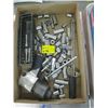 Image 1 : BOX OF MISC. SOCKETS, MASTERCRAFT 1/2" IMPACT GUN, ETC.