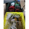 Image 1 : 2 BINS OF ASST. WIRE ELECTRICAL, LG. LAG BOLTS, ETC.