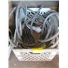 Image 1 : BIN OF ASST. 220V PLUGS, EXTENSION CORDS, ETC.