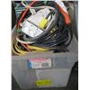 Image 1 : BIN OF MISC. EXTENSION PLUGS, TRAILER LIGHTS, HEATING CABLE, ETC.