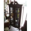 Image 1 : LG. CLAWFOOT CHINA CABINET WITH WOOD SHELVES