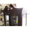 Image 2 : LG. CLAWFOOT CHINA CABINET WITH WOOD SHELVES