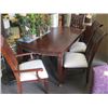 Image 2 : LG. DINING TABLE WITH 6 CHAIRS & 1 LEAF WITH MATCHING CHINA CABINET