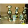 Image 1 : 3 CANDLE HOLDERS & 2 CANDLES
