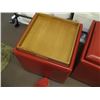 Image 2 : 2 RED LEATHER STORAGE BOXES