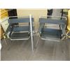 Image 1 : PAIR OF LEATHER & CHROME CHAIRS