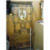 Image 1 : OAK COAT RACK STAND WITH BEVELLED EDGE MIRROR