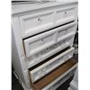 Image 2 : WHITE 5 DRAWER CHEST OF DRAWERS, HIGH QUALITY