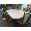 Image 1 : MODERN ARBORITE TOPPED DINNETTE TABLE WITH LEAF & 4 CHAIRS