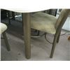 Image 3 : MODERN ARBORITE TOPPED DINNETTE TABLE WITH LEAF & 4 CHAIRS