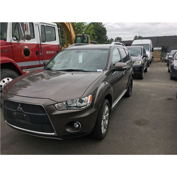 2010 MITSUBISHI OUTLANDER, 4DR SUV, BROWN, VIN # JA4JT5AXXAZ605705,