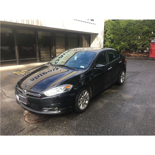 2013 DODGE DART, 4DR SEDAN, BLACK, VIN #1C3CDFCH9DD204126