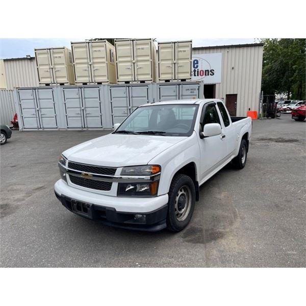 2011 CHEVROLET COLORADO LT, 2DR EXT CAB PU, WHITE, VIN # 1GCESCF9XB8103762