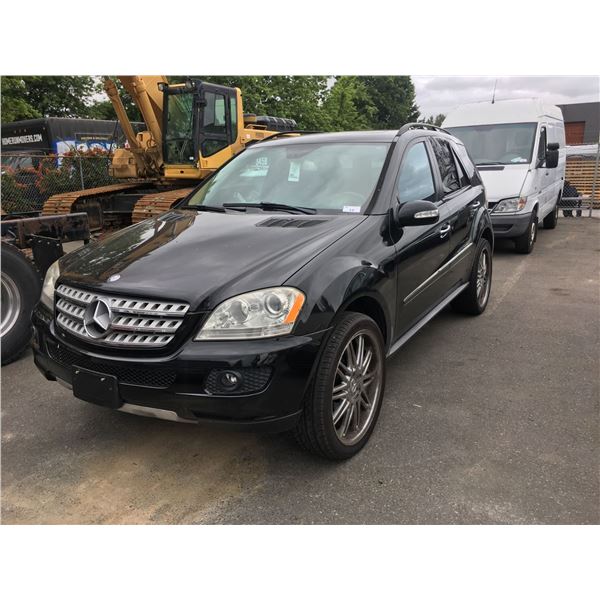 2008 MERCEDES ML350 4MATIC, 4DR SUV, BLACK, VIN # 4JGBB86E78A398586,