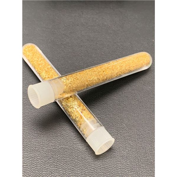 Lot of 2 Large vials Golden Flake Material