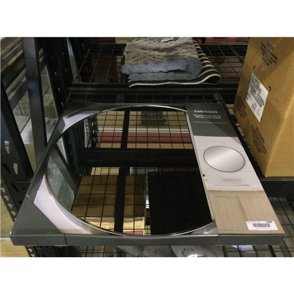 Emerson Silver Style Frame Round Metal Mirror (24in x 24in)