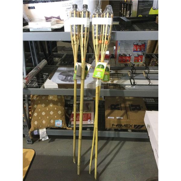 Sierra 60in Natural Bamboo Torch Lot of 4