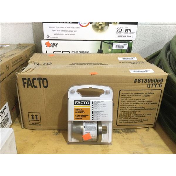 Case of 5 Facto Single Cylinder Deadbolts