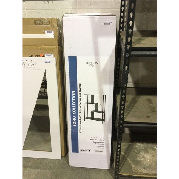 Soho Collection 4-Tier Bookshelf (31.5in x 11.8in x 44.5in)