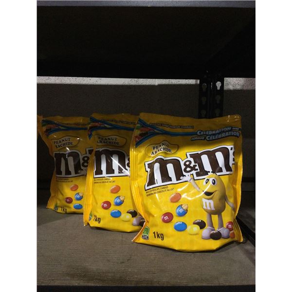 M&M Milk Chocolate Covered Peanuts (3 x 1kg)