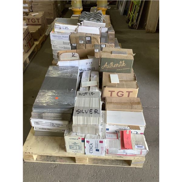 Pallet of Tile Assorted Style/Sizes - 24 Boxes/Bundles