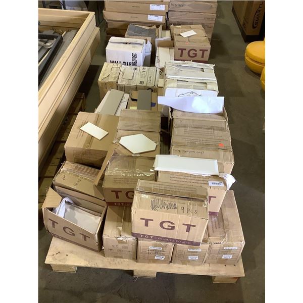 Pallet of Tile Assorted Style/Sizes - 33 Boxes/Bundles