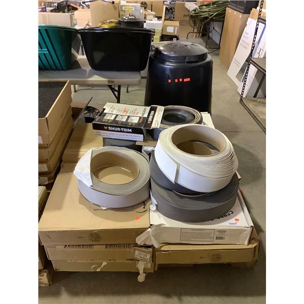 Pallet of Assorted Wall Base Rolls