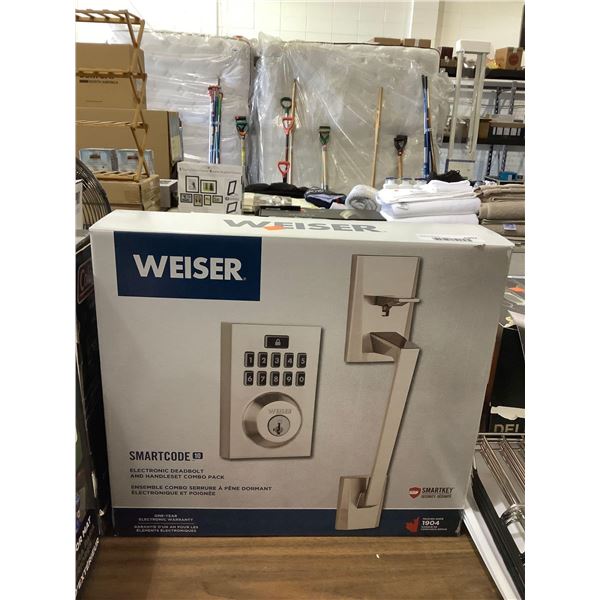 Weiser Smartcode Electronic Deadbolt and Handleset Combo Pack