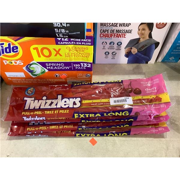 Twizzlers Cherry Pull 'n Peel Extra Long (4 x 652g)