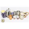 Image 1 : FLAT OF ASSORTED VINTAGE BEER STEINS
