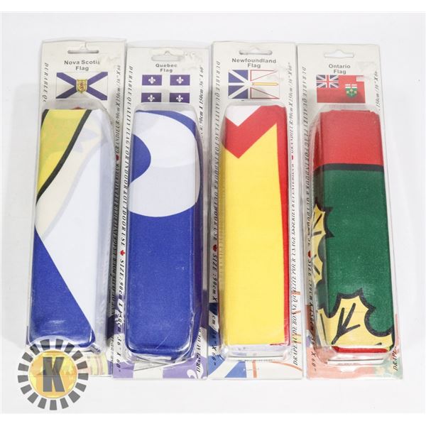 4 CANADIAN PROVINCE FLAGS