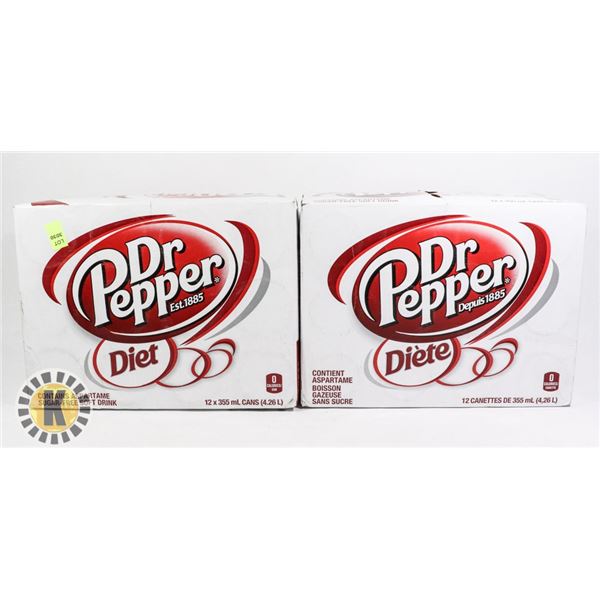 TWO 12 PACKS OF DIET DR. PEPPER