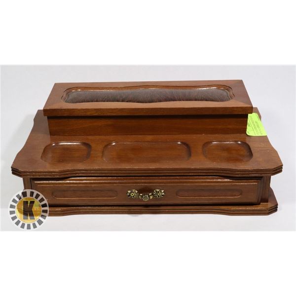 VINTAGE NIGHTSTAND PIECE FILLED WITH OLD JEWELRY