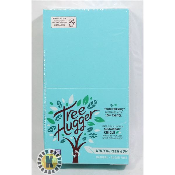BOX OF TREE HUGGER WINTERGREEN GUM - 12 PACKS