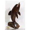 Image 1 : HEAVY WOOD DOLPHIN STATUE