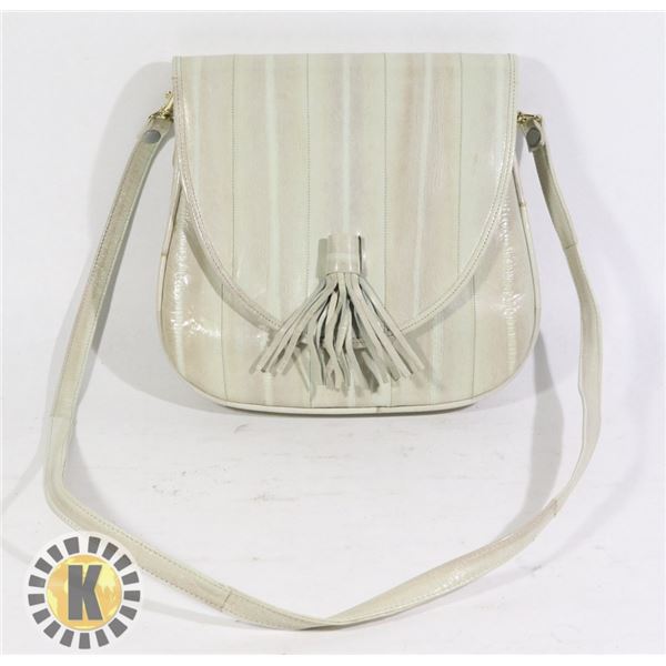 VINT. EEL SKIN HANDBAG & LIPSTICK HOLDER