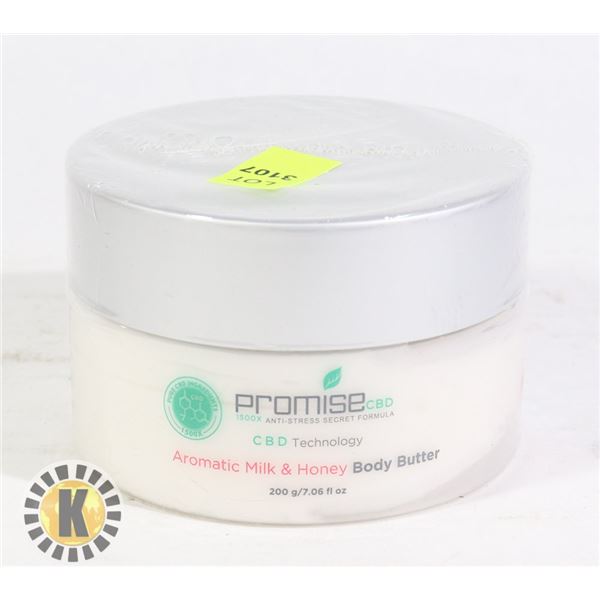 CBD INFUSED AROMATIC MILK AND HONEY BODY BUTTER