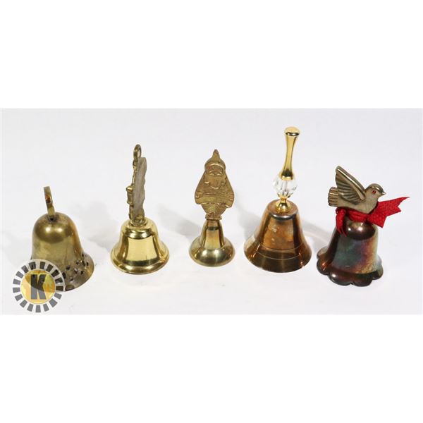 BAG OF VINTAGE BRASS BELLS