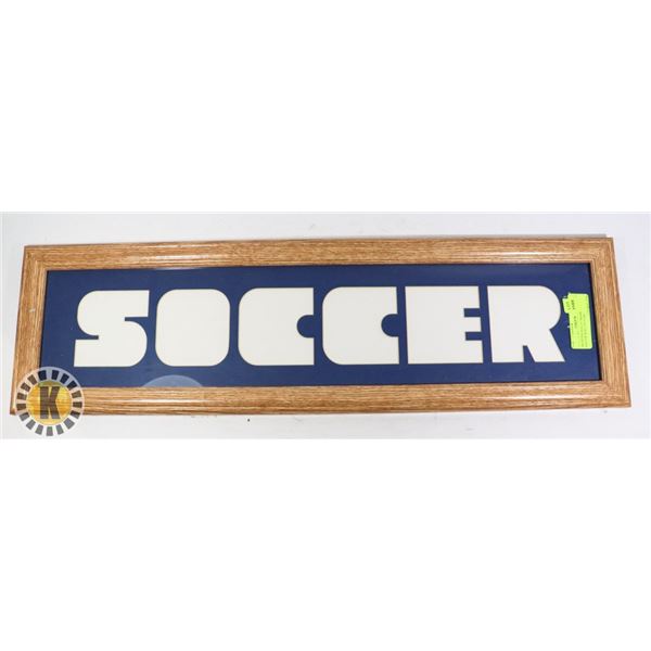 PROFESSIONALLY FRAMED SPORTS SOCCER WALL PICTURE