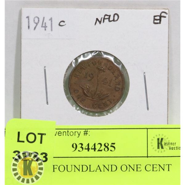 1941 NEWFOUNDLAND ONE CENT COIN