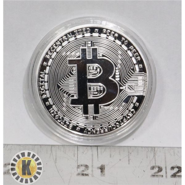 SILVER COLOUR BITCOIN TOKEN