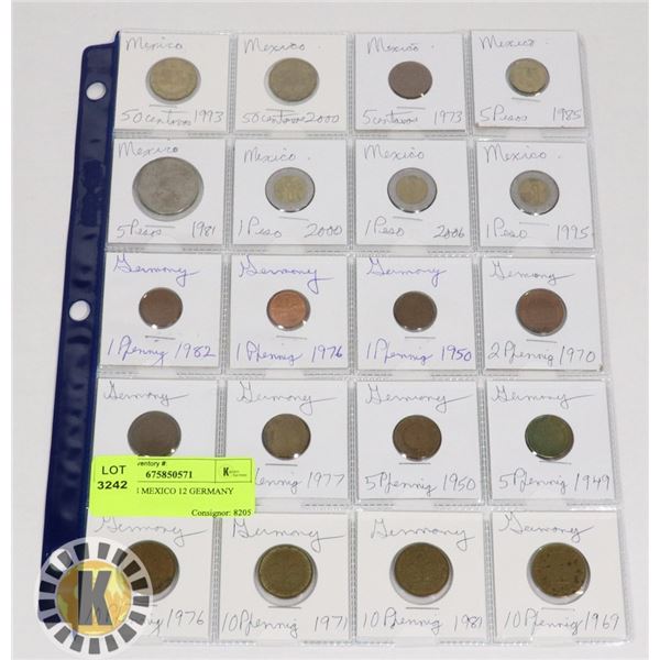 20 COINS 8 MEXICO 12 GERMANY